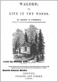 Walden ( or Life in the Woods) By Henry David Thoreau