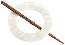 Mother Of Pearl Round Shawl Pin