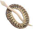 Wicker Shawl Pin-Oval