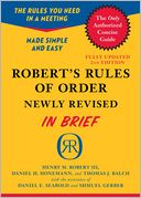 Robert's Rules of Order Newly Revised in Brief, 2nd edition by Henry M. III Robert: Book Cover