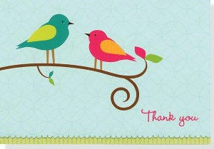 Bird Song Thank You Notes Set of 14