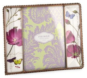 Lavender Leaf Glass & Metal Trim Frame in Gift Box( 4