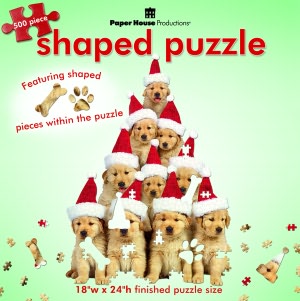 Golden Retriever Puppies Holiday Puzzle
