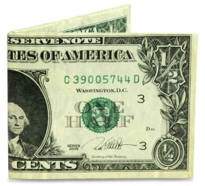 English Half Dollar Recycled Mighty Wallet (7 x 3.5 x 0.25)
