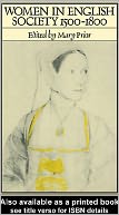 Women in English Society, 1500-1800