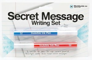 Secret Message Writing Set with Invisible Ink