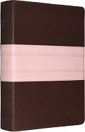 ESV Study Bible TruTone Chocolate/Rose Trail Design