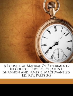 manual of experiments in physics