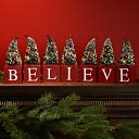 Believe Blocks with Green Trees by K&K Interiors: Product Image