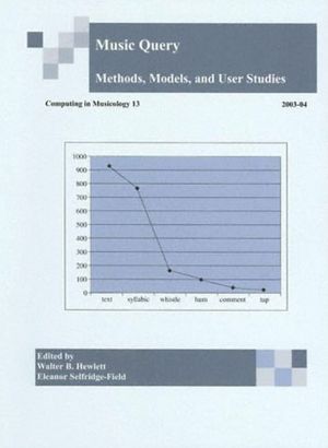 Music Query: Methods, Models, and User Studies (Computing in Musicology) Walter B. Hewlett and Eleanor Selfridge-Field