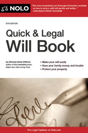 Quick & Legal Will Book