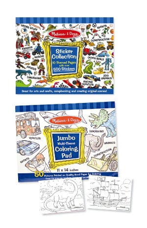 Boys Coloring / Sticker Pad Bundle