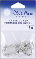 Blue Moon Gold Plated Metal Toggle Clasps-Hook & Ring Silver 2/Pkg by Blue Moon Beads: Product Image