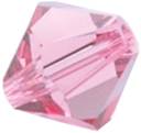 Swarovski Crystal Beads Facet Bicone 6mm 6/Pkg-Rose (Pink) by Darice: Product Image