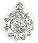 Blue Moon Silver Plated Metal Charms-Sunflower 12/Pkg by Blue Moon Beads: Product Image