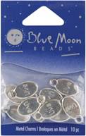 Blue Moon Silver Plated Metal Charms-Live 10/Pkg by Blue Moon Beads: Product Image