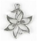 Blue Moon Silver Plated Metal Charms-Flower Cutout 12/Pkg by Blue Moon Beads: Product Image