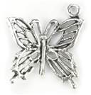 Blue Moon Silver Plated Metal Charms-Butterfly 6/Pkg by Blue Moon Beads: Product Image