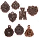 Blue Moon Chinese Metal Coins-Small Antique Gold 8/Pkg by Blue Moon Beads: Product Image