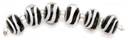 Blue Moon Art Glass Beads-12mm White Animal Print Rounds 6/Pkg by Blue Moon Beads: Product Image