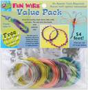 Plastic Coated Fun Wire Value Pack 9 Foot Coils-24 Gauge Translucent 6/Pkg by Toner: Product Image