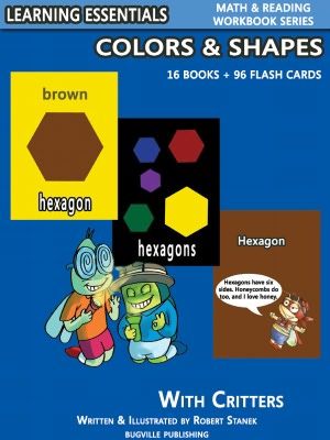 Colors & Shapes Storybooks: 16 Books & 96 Flash Cards with Critters (Learning Essentials Math & Reading Flashcard Series)