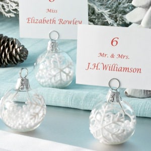 BARNES & NOBLE | Snowflake Place Card Holders With Snow by Kurt S. Adler : holiday home decor