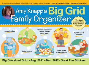 2012 Amy Knapp's Big Grid Family Organizer Wall Calendar
