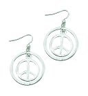 Peace with Outer Ring Earrings by World End Imports: Product Image
