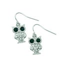 Rhinestone Mini Owl Earrings by World End Imports: Product Image