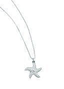 Textured Small Starfish Necklace by World End Imports: Product Image
