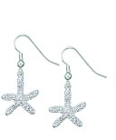 Rhinestone Starfish Earrings by World End Imports: Product Image