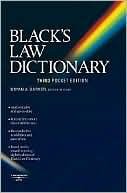 Black's Law Pocket Dictionary Pocket