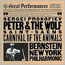 Prokofiev: Peter and the Wolf / Saint-Saëns: The Carnival of the Animals by Leonard Bernstein: CD Cover