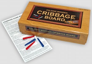 Folding Wooden Cribbage Board