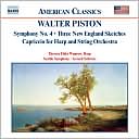 Piston: Symphony No. 4, Three New England Sketches, Capriccio for Harp and String Orchestra