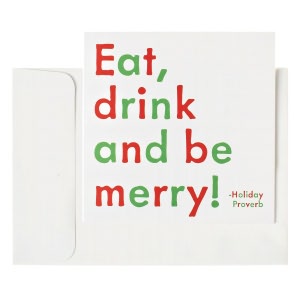 Eat Drink And Be Merry Christmas Boxed Card
