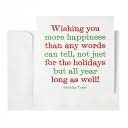Wishing You More Happiness Christmas Boxed Card by Quotable: Product Image