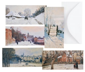 Snow Impressionism Christmas Boxed Card