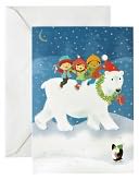 Unicef Polar Bear With Kids Christmas Boxed Card by Sunrise Greetings: Product Image