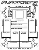 Graphic Organizer Posters: All-about-Me Robot: 30 Fill-in Personal Posters for Kids to Display with Pride