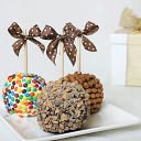 3 pc. Celebration Caramel Apples Gift Assortment by Golden Edibles: Product Image