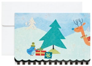 Tree Trimming Pop-Up Christmas Boxed Card