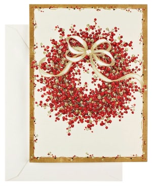 Berry Wreath Christmas Boxed Card