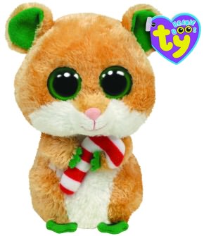 Beanie Boos Plush - Candy Cane Christmas Hamster