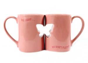 Flutter By Perfect Pair Mug Set, 16 oz.