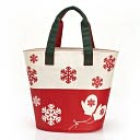 Red Snowman & Mittens Holiday Canvas Tote (12.25