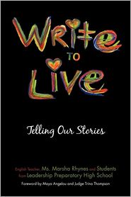 Write to Live: Telling Our Stories by Marsha Rhynes: Book Cover