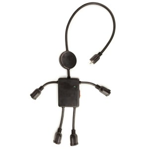 Electroman 4 Multi Outlet - Black