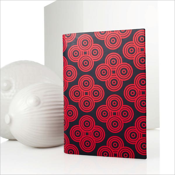 Jonathan Adler Mandala Cover in Navy and Red